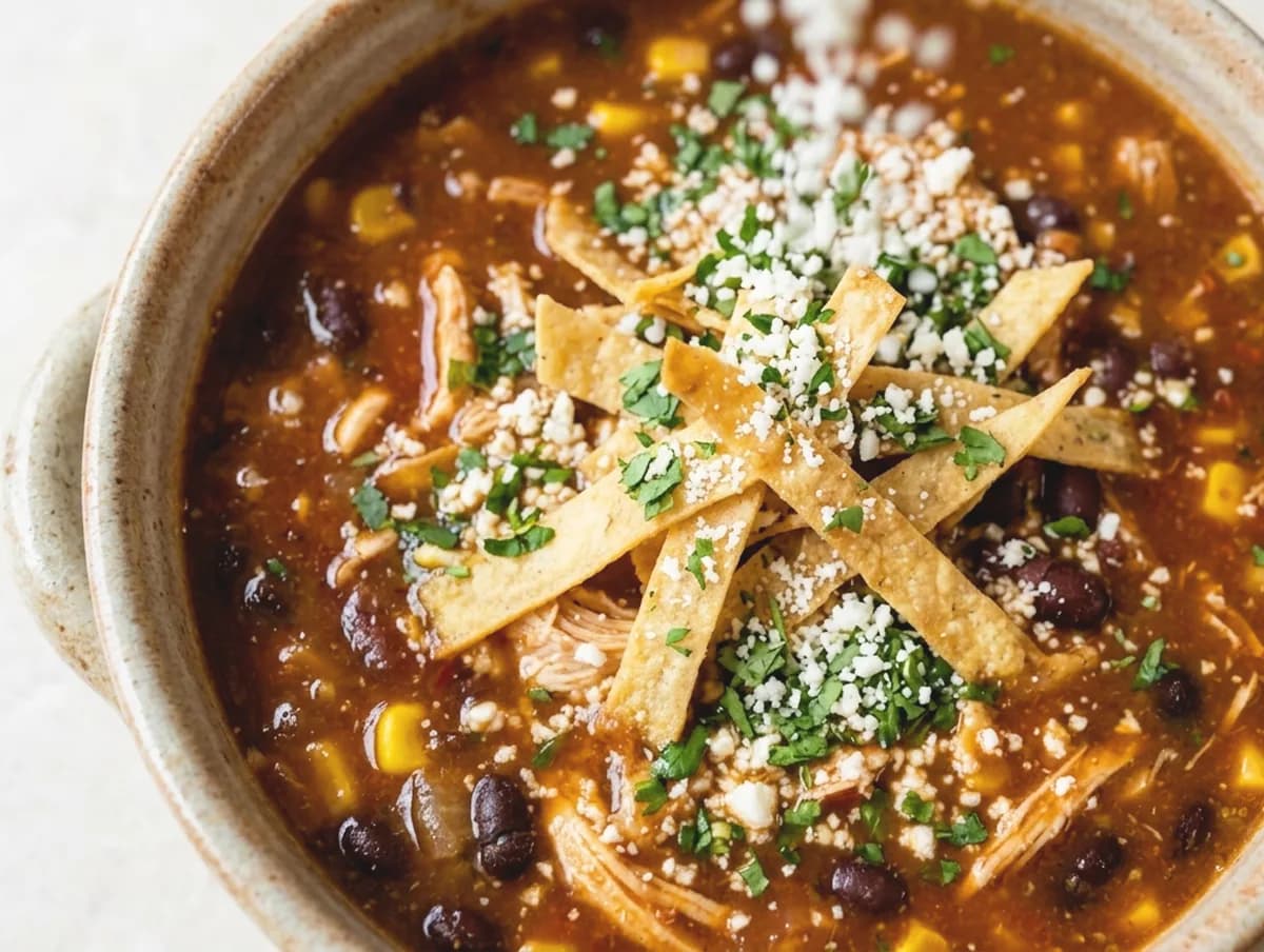 Slow Cooker Chicken Tortilla Soup (Country Living)
